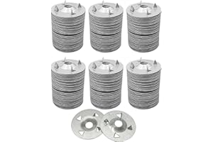200 Pieces, Easy to fix washers, 4-Claw Washer Nails for Fixing Back Plates, Suitable for Gypsum Boards, Extruded Boards, Foa