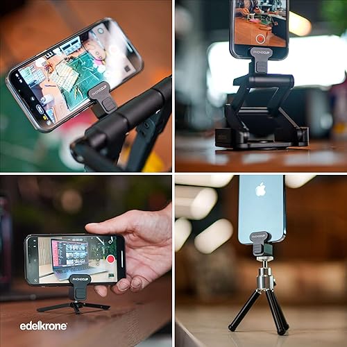 edelkrone PhoneCLIP Phone Holder Vertical and Horizontal Tripod
