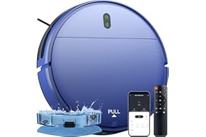 ZCWA Robot Vacuum, Robot Vacuum & Mop Combo with Schedule, Self-Charging Robot Vacuum Cleaner Compatible with WiFi/APP/Alexa, Perfect for Pet Hair, Hard-Floor & Carpet, Blue (BR151)