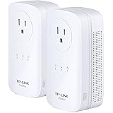TP-Link AV1200 3-Ports Gigabit Powerline ethernet Adapter Starter Kit, , Pass-through, Powerline speeds Up to 1200Mbps(TL-PA8030P KIT)
