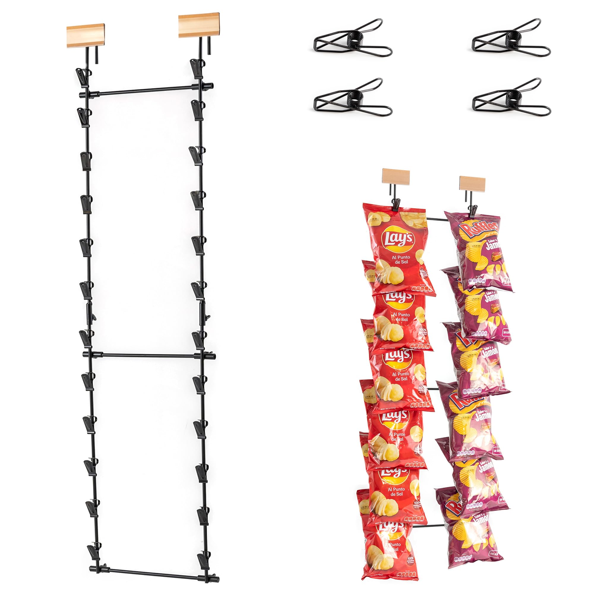 ODOXIA Display Stand | Hanging Chip Rack | Hanging Snack Display | Organise Your Space | Perfect for Shops and for Home | Sweet Display Rack