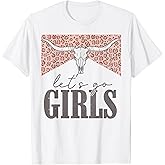 Let's Go Girls Vintage Leopard Western Rode Country Cowgirls T-Shirt