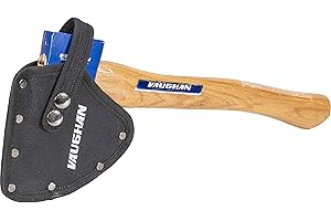 VAUGHAN Hand Camp Axe, Made in The USA, with Sheath, Hickory Handle, VN33224