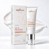 appilorra Sunscreen SPF 50 PA - 50 ml/1.69 Fl. Oz. | Shea Butter, Hyaluronic Acid, Aloe Vera &amp; Vitamin E, UVA/UVB Protection, Non-Greasy &amp; Water Resistant, No Whitecast