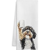 WOTYPU Funny Bernedoodle Gifts Bathroom Hand Towels, Bernedoodle Dog Lovers Gifts Decorative Hand Towels for Kids Guest Bathroom Washroom Half Bath, 16X24 Inch