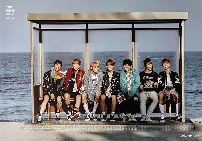 Amazon Com Bighit Entertainment Bts Bangtan Boys You Never Walk Alone Left Ver Official Poster 23 2 X 16 5 Inches Toys Games