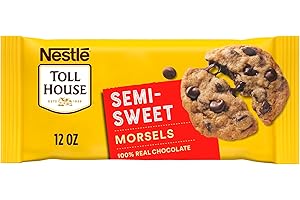 Nestle Toll House Semi Sweet Chocolate Chips for Baking and Snacking, -100% Real Chocolate - Gluten Free Chocolate Morsels 12 oz Bag