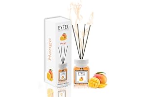 EYFEL EAU DE PARFUM EYFEL Mango Reed Diffuser Set - 4.05 fl oz Oil Diffuser Sticks, Scented Sticks for Home Fragrances, Bedroom & Bathroom