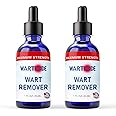 Warticide Fast-Acting Wart Remover - Effective Plantar and Genital Wart Removal with Natural Ingredients - Attacks Warts On Contact, Easy Dropper Application (2 Bottles, 1 fl oz Each)