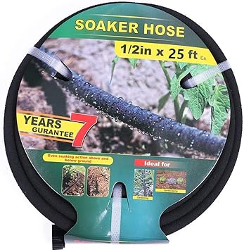 Taisia Soaker Hose 25 Ft With 1 2a A A A Diameter Lead Free Saves 70a A A Water Perfect Delivery Of Water Great For Garden Flower Bed Amazon Ca Tools Home Improvement