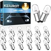 Keiurot GE44 47 755 Bulb BA9S Pinball Led Bulbs,DC 6V/6.3V, Warm White | 20Pack,756 1815 1893 1895 1847 Bulb For Pinball Machine Light Bulbs Fender Vintage Radios Amplifier Pilot Lights