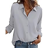 ZEAGOO Button Down Shirt for Women Long Sleeve Blouses Floral Printed Tops Business Casual Work Outfits S-XXL