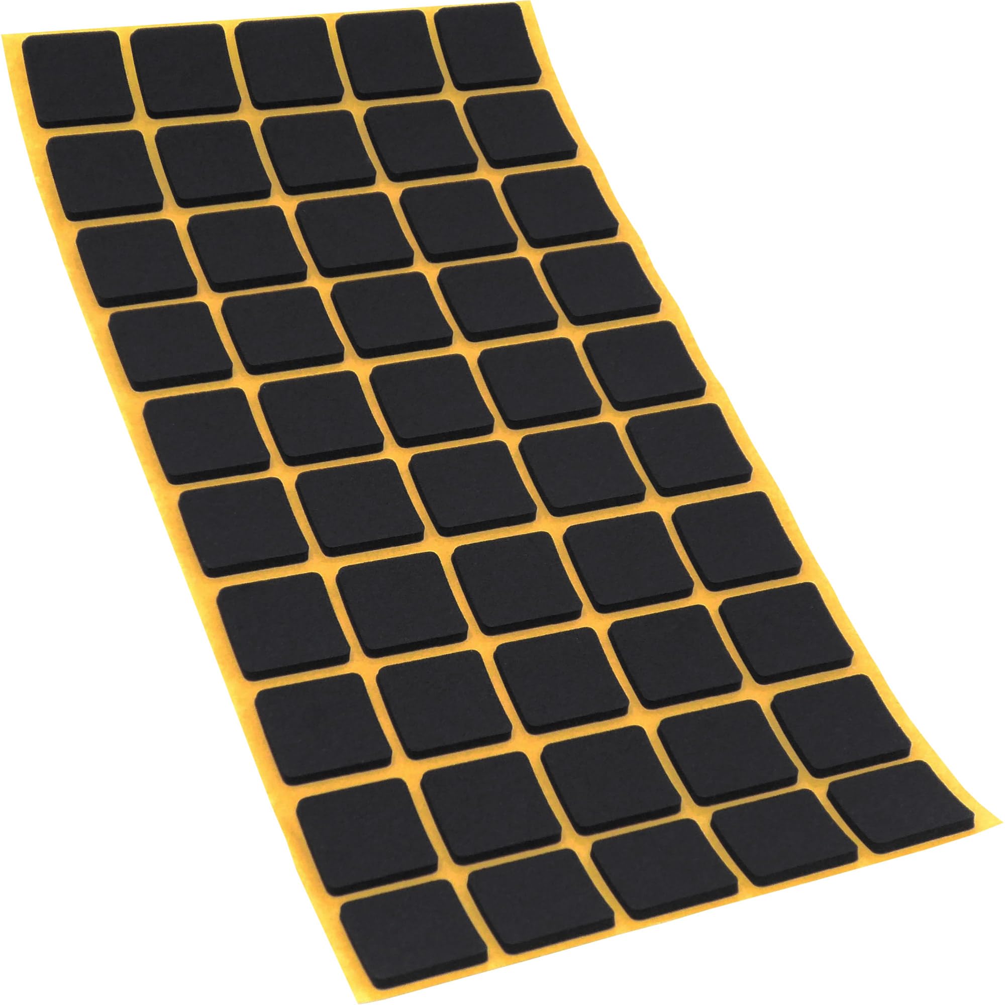 Adsamm® / 50 x self-adhesive anti-slip pads made of EPDM cellular rubber / 0.79x0.79'' (20x20 mm) / Black/square / 0.098'' (2.5 mm) thick anti-slip glides
