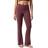 Colorfulkoala No Front Seam Flare Leggings Dreamlux High-Waisted Workout Yoga Pants for Women 27.5"/ 29.5"/ 31.5" Inseam