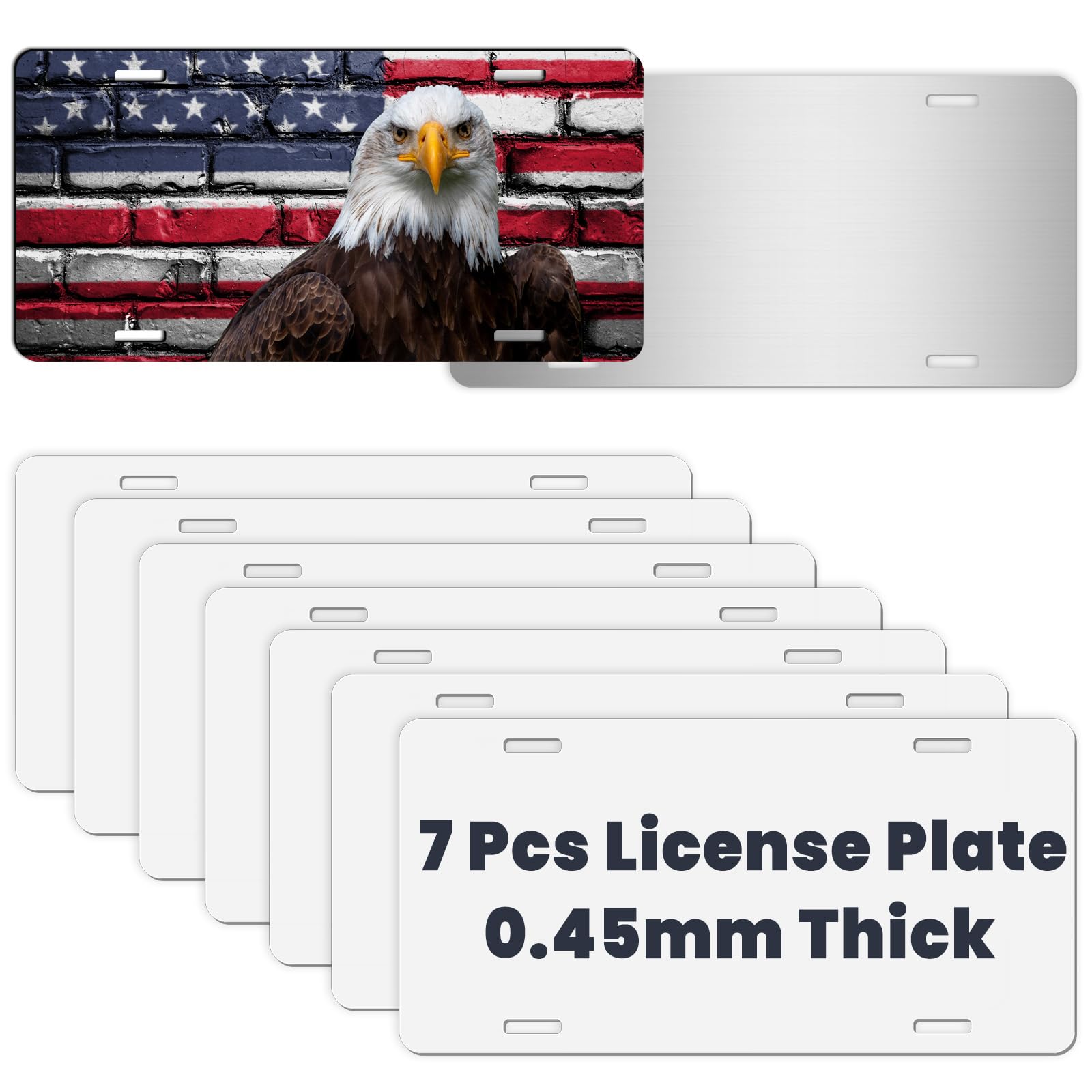 Photo 1 of **INCOMPLETE** AceSubli Sublimation License Plate Blanks for Heat Transfer Vinyl, Pesonalized Picture Metal Sublimation Blanks, Aluminum Car Front License Plate Tags for Automotive Men Women Gift 0.45mm Thick