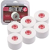 Cramer Athletic Tape 6 Pack, 1.5" x 10 Yards White, Easy Tear Sports Tape for Ankle, Wrist & Knee, Latex-Free Adhesive, Strong Support, Athletic Training Tape Roll