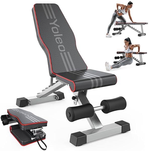 YOLEO ADJUSTABLE WEIGHT BENCH FOR FULL BODY WORKOUT;...