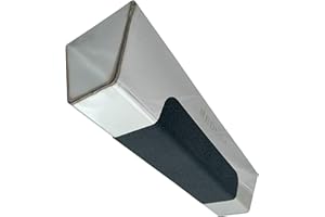MEDUSA 14" Professional Grade Heli-Arc Welded Stainless Steel Drywall Taping Mud Pan with Non-Slip Rubber Grip, Easy Clean Kn