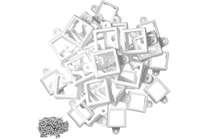 AHKWK for Govee Outdoor Light Mounting Brackets Clips Holder for Govee Outdoor LED Lights Non-pro Version Elite H705 H805, Repair and Secure Lighting fixtures Light Clips & Screws Kit（White, 40）