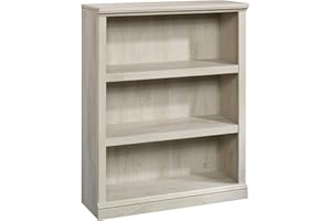 Sauder Miscellaneous Storage 3-Shelf Bookcase/ book shelf, Chalked Chestnut finish