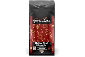 Jumping Bean Holiday Blend Fairtrade Flavoured Ground Coffee, ECO2Roast, Premium Coffee, Made in Canada, Non-GMO, Holiday Ble