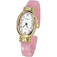 Blekon Collections Women's Round, Oval, Rectangle Case Shapes Acrylic Tortoise Shell Color Design Cuff Bangle Watch