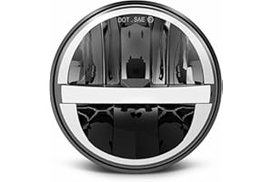 UNI-SHINE Motorcycle 5.75 inch LED Headlight 5-3/4'' DOT Approved with DRL High Low Beam Plug and Play Motor Bike Classic Headlamp