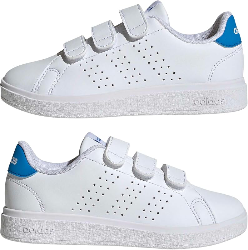 Sapatos unissex para crianças Advantage Base 2.0 para crianças, FTWR Branco/FTWR Branco/Lucid Ray Blue, 31.5 EU — foto 6 de 8