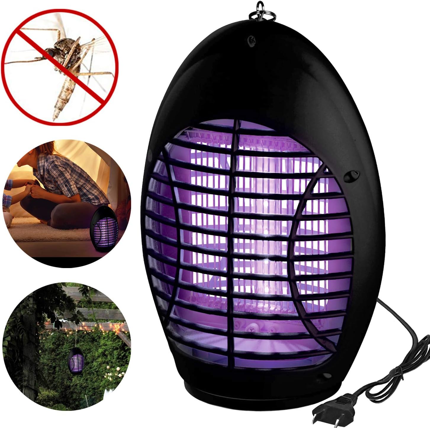 QUTOP 2019 Upgraded Bug Zapper, UV Light, Mosquito Trap, Fly Pests Catcher Lamp, Indoor Outdoor Electronic Insect Killer