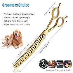 7" Downward Curved Dog Grooming Scissors for