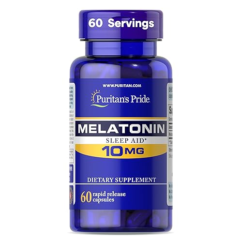 Puritan's Pride Premium Super Strength Melatonin 10mg Sleep Aid, Dietary Supplement for Sound, Restful, and Longer Sleep Support, 2 Month Supply, 60 Rapid Release Capsules