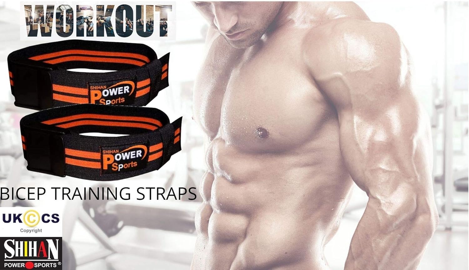 BICEP STRAPS,Harlem2inch Occlusion Muscle Training Bands Pair of