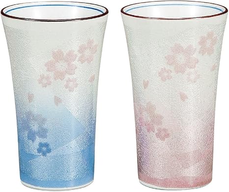 Amazon Co Jp 九谷焼 陶器 ペア ビールグラス 銀彩さくら ホーム キッチン
