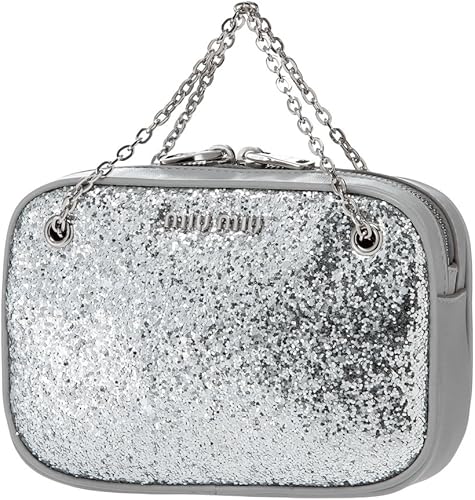 Amazon Co Jp Myuumyuu Miu Miu Handbag 5nd001 36b F073x Sequin Silver Gray Parallel Import Goods Shoes Bags