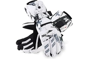 HOIHOO Ski Gloves, Waterproof Warm 3M Thinsulate Snow Gloves Touchscreen Cold Weather Winter Gloves Snowboard Gloves Fits Both Men & Women