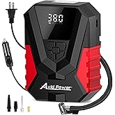 AVID POWER Tire Inflator Portable Air Compressor AC/DC, Automatic Tire Inflator with Gauge, 12V, 110V Small Air Compressor, Portable Air pump for Car Tires, Bikes, Motorcycles, Small inflatables