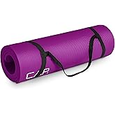 CAP Barbell 1/2-Inch High Density Exercise Yoga Mat with Strap | Multiple Options