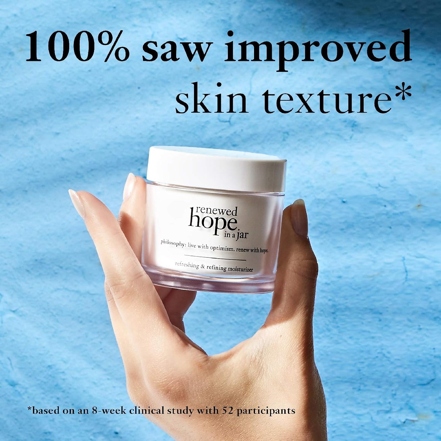 philosophy hope in a jar smooth-glow multi-tasking moisturiser 60ml, with hyaluronic acid, glycolic acid & pro-vitamin p - Image 3