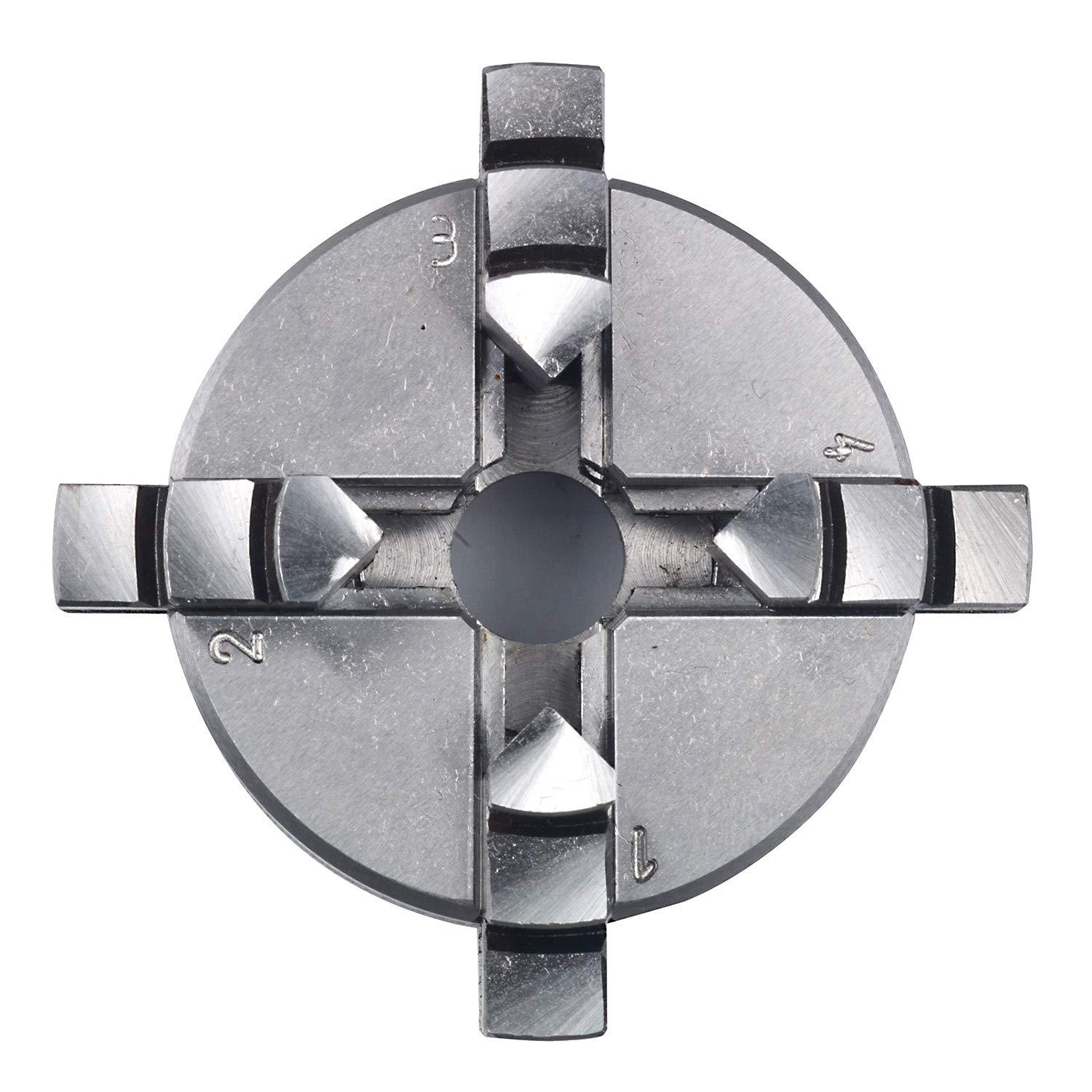 Proxxon 24158 4-jaw Lathe (Centric tensioning for fine Lathe FD 150/E, Clamping Range Reverse Jaws Inside 1-20 mm, Outside 20-50 mm)