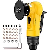 AMTOVL Pneumatic Chamfering Tool, Mini Air Chamfer Tool W/ 10C &amp; 10R Blades | Chamfer Tool with 10 C-Angle &amp; 10 R-Angle Blades, 45&deg; 30000 RPM Chamfering Tool for Metal and Wood with 1/4" Air Inlet