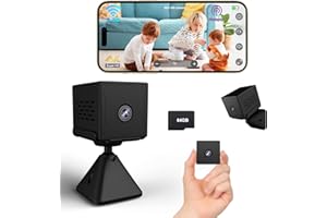 Spy Camera, 4K FHD Hidden Cameras for Home, Mini Camera with 64GB TF Card, WiFi/No WiFi Use, 2000mAh Large Battery, AI Motion