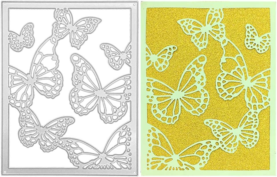 Ponnen Fond De Carte De Voeux Papillon De Decoupe Dies Pochoirs Pour Diy Album De Scrapbooking En Papier Carte Decoration Silver Aides Pour Dessin Et Lettrage Loisirs Creatifs