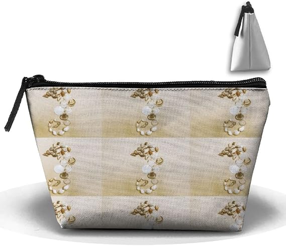 Amazon Co Jp Ermico ポーチ 化粧ポーチ メイクポーチ 海の貝から成っているヴィンテージのタツノオトシゴ 台形ポーチ 小物入れ マチ幅広め ポーチ 携帯 収納 アクセサリー入れ レディース 服 ファッション小物