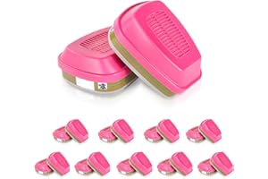 GSHUBB Respirator Cartridge Filter 60926,Replacement for Half/Full Face 6000,7000 and FF-400 mask,Effectively Filter Organic Vapor,Acid Gas,Formaldehyde,Non-Oil and Oil particulates (60926-10 Pairs)