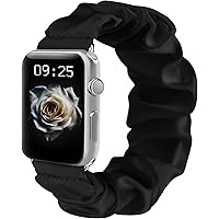 Meliya Scrunchie Elastic Band Compatible with Apple Watch 38mm 40mm 42mm 44mm Soft Cloth Fabric Wristband Bracelet for…