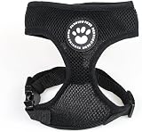 Padding Paws Dog Harness XS Black Waterproof Soft Mesh Adjustable view 3