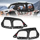 KEMIMOTO 2014-23 XP4 1000 Cab Enclosure Upper Doors Replace 2884332 | Upgraded YKK Zipper, with Backup Zipper, Fit windshield/ Mirror/ Roof, Compatible with 2014-2023 Polaris RZR XP 4 1000