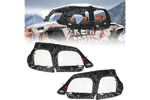 KEMIMOTO 2014-23 XP4 1000 Cab Enclosure Upper Doors Compatible with 2014-2023 Polaris RZR XP 4 1000, Upgraded YKK Zipper with Backup Zipper Winter Solution Upper Window Replace 2884332
