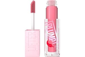 MAYBELLINE Lifter Gloss Lifter Plump, Plumping Lip Gloss with Chili Pepper and 5% Maxi-Lip, Blush Blaze, Sheer Pale Pink, 1 C