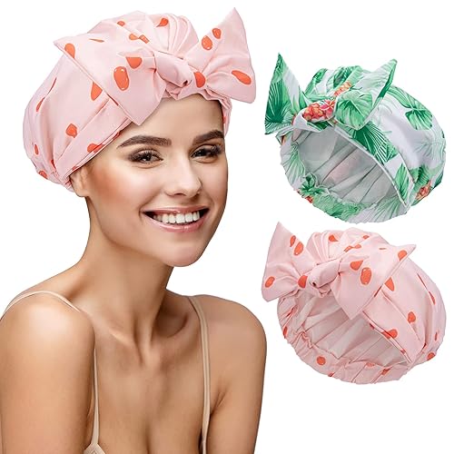 Shower Cap PCS Waterproof Luxury Shower Caps for Women